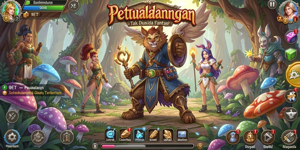 Tampilan gameplay yang mendebarkan di dunia petualangan.
