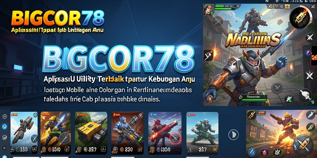 Tampilan antarmuka utama BIGCOR78 menunjukkan kemudahan penggunaan dalam aplikasi Utility.