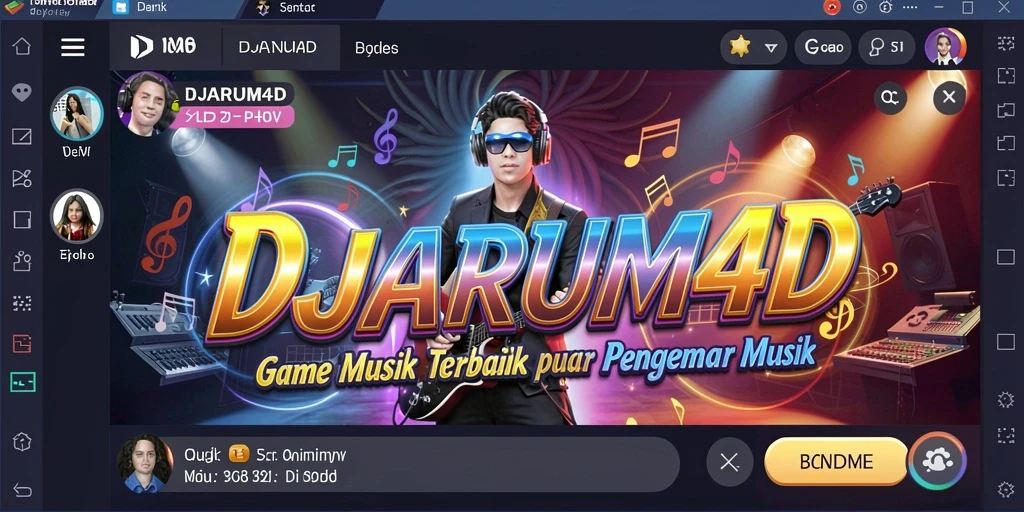 Screenshot DJARUM4D menampilkan gameplay musik yang mendebarkan.