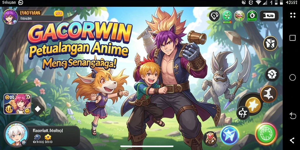 Tampilan gameplay GACORWIN yang menakjubkan dengan karakter anime.