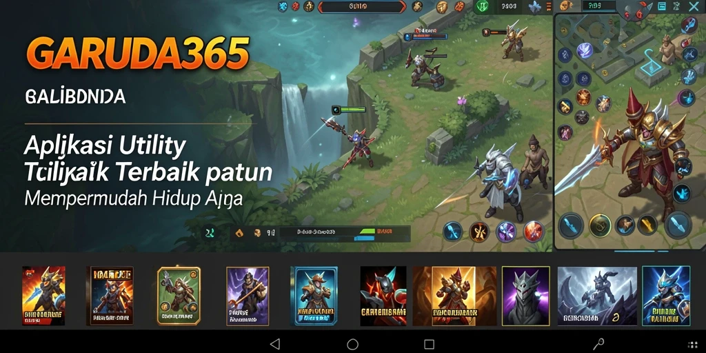 Screenshot aplikasi GARUDA365 menunjukkan tampilan antarmuka yang ramah pengguna.