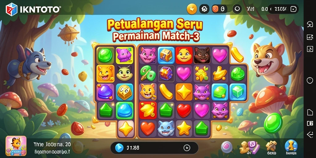 Tangkapan layar gameplay seru IKNTOTO dalam genre Match-3.