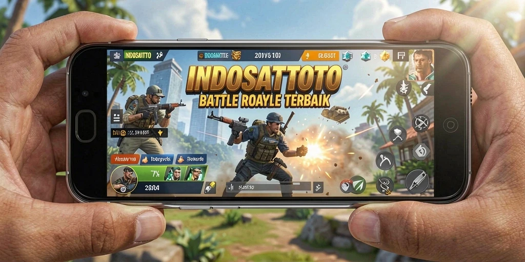 Tangkapan layar INDOSATTOTO menunjukkan aksi pertempuran Battle Royale yang intens.