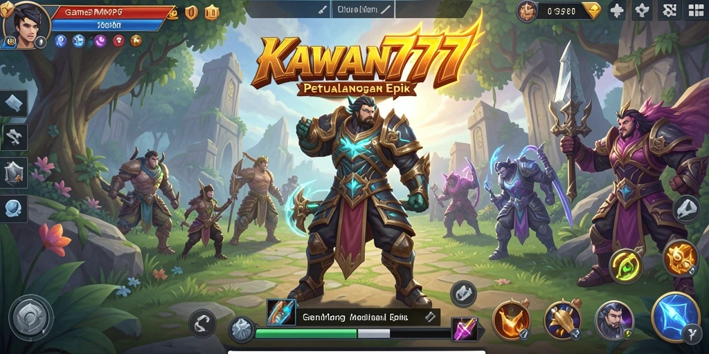 Screenshot KAWAN777 menunjukkan aksi pertempuran dalam dunia MMORPG yang menakjubkan.