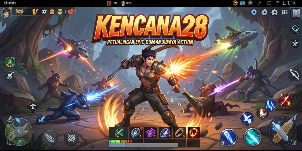 Tampilan gameplay KENCANA28 yang dinamis dan menarik.