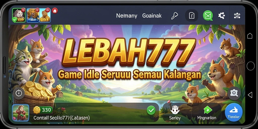 Screenshot gameplay LEBAH777 menampilkan momen santai permainan Idle.
