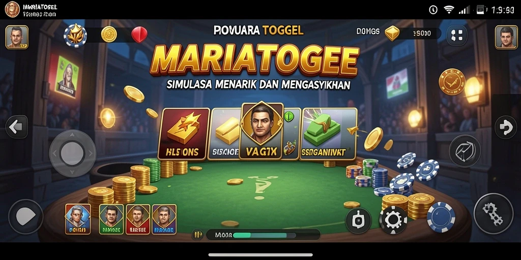 Tampilan gameplay menarik dari MARIATOGEL dengan fitur simulasi togel.