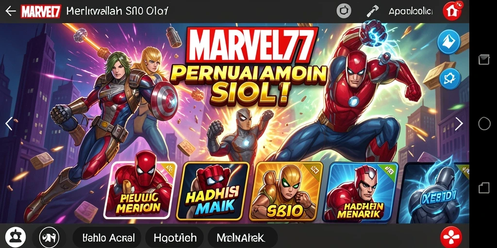 Tampilan gameplay Slot MARVEL77 yang memikat dan mendebarkan.