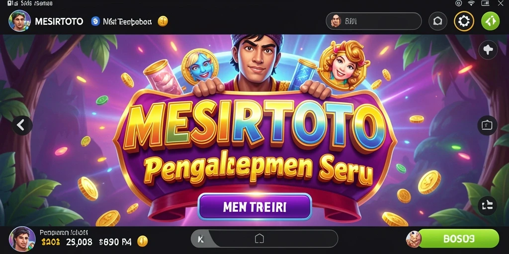 Tampilan gameplay MESIRTOTO dengan berbagai tema slot yang menarik.