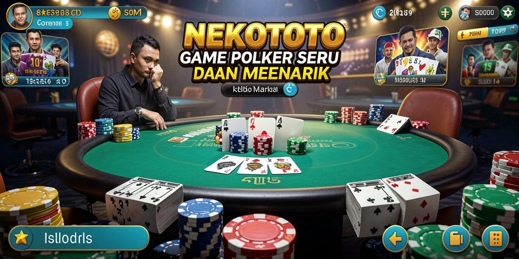 Tampilan gameplay Poker yang seru dan kompetitif di NEKOTOTO.
