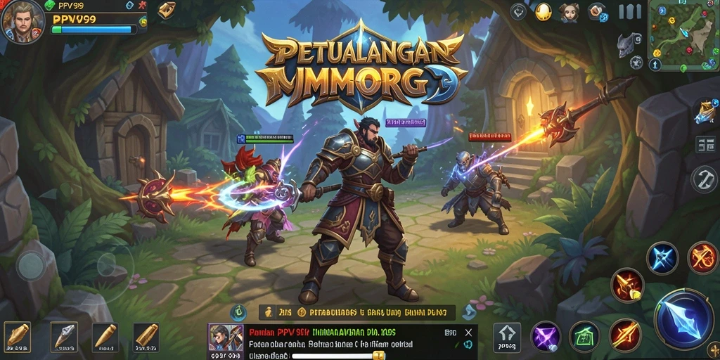 Tampilan grafis menakjubkan dalam gameplay MMORPG PPV99.
