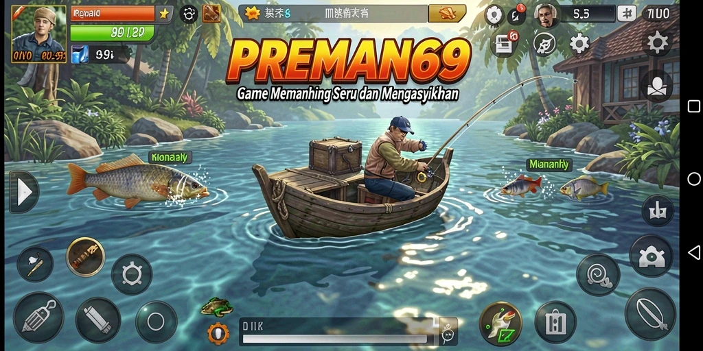 Tangkapan ikan yang luar biasa dalam gameplay PREMAN69.
