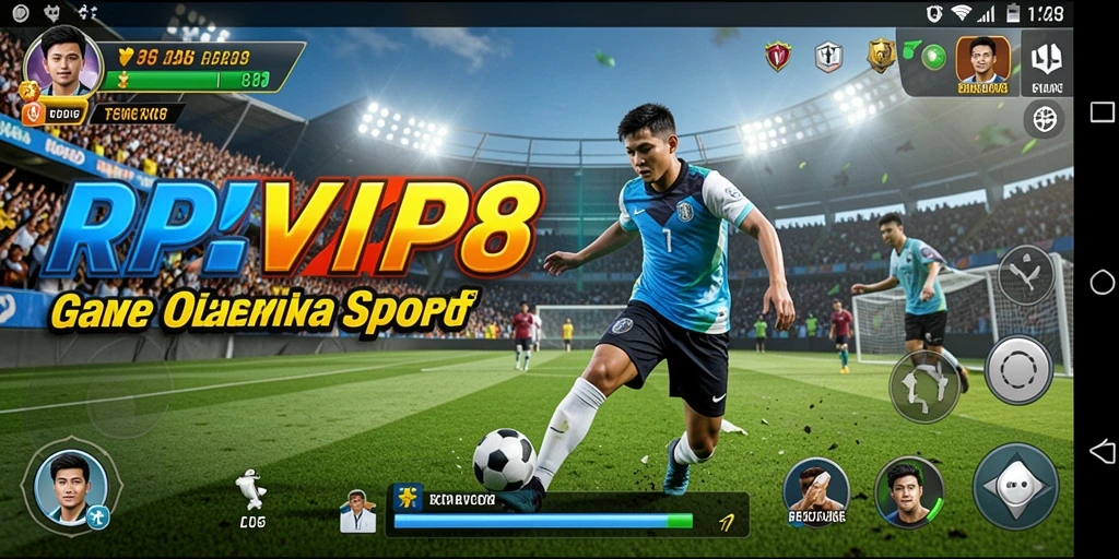 Screenshot gameplay RPVIP8 dengan aksi olahraga yang seru.