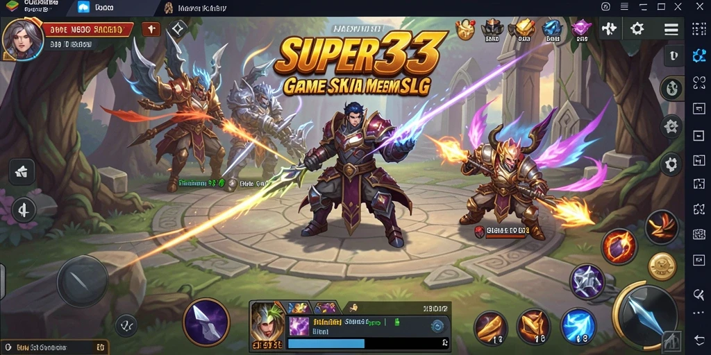 Screenshot gameplay SUPER33 menampilkan aksi strategis yang mendebarkan.