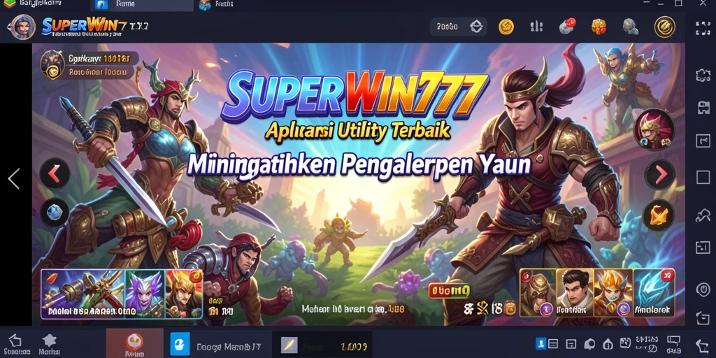 Tampilan utama <strong>SUPERWIN777</strong> dengan fitur-fitur Utility yang bermanfaat.